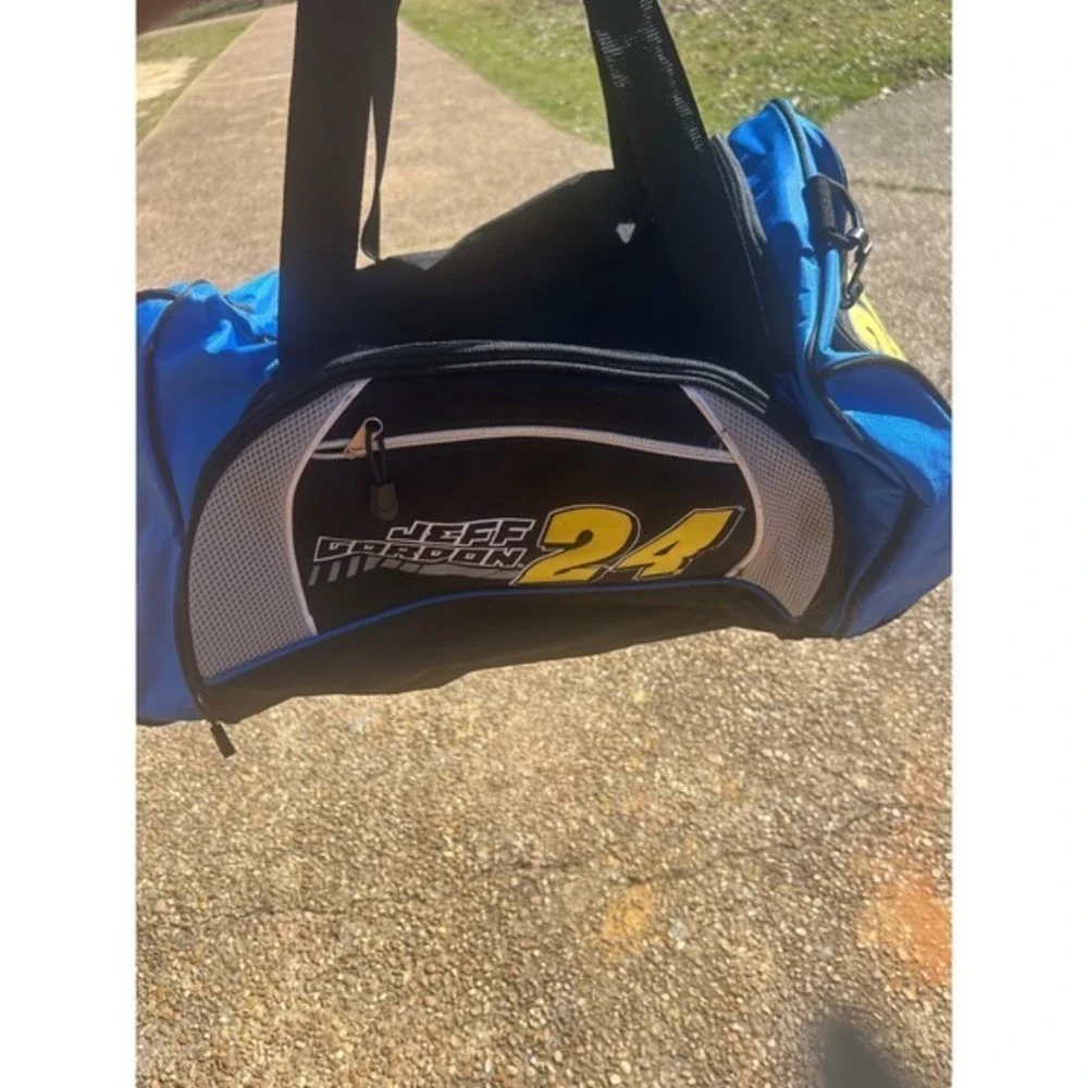 NASCAR Jeff‎ Gordon 24 vintage 90s Duffel Unisex Blue Racing Gear Travel Bag